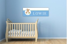 Koe met beertje blauw
